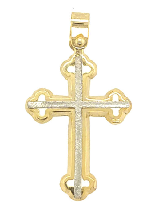 Dio Jewellery Lab Ανδρικός Σταυρός από Επιχρυσωμένο Ασήμι χωρίς Αλυσίδα