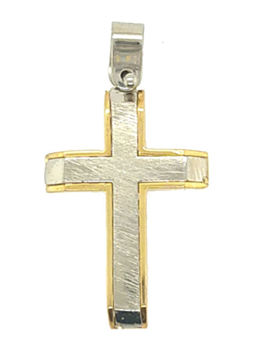 Dio Jewellery Lab Ανδρικός Σταυρός από Επιχρυσωμένο Ασήμι χωρίς Αλυσίδα