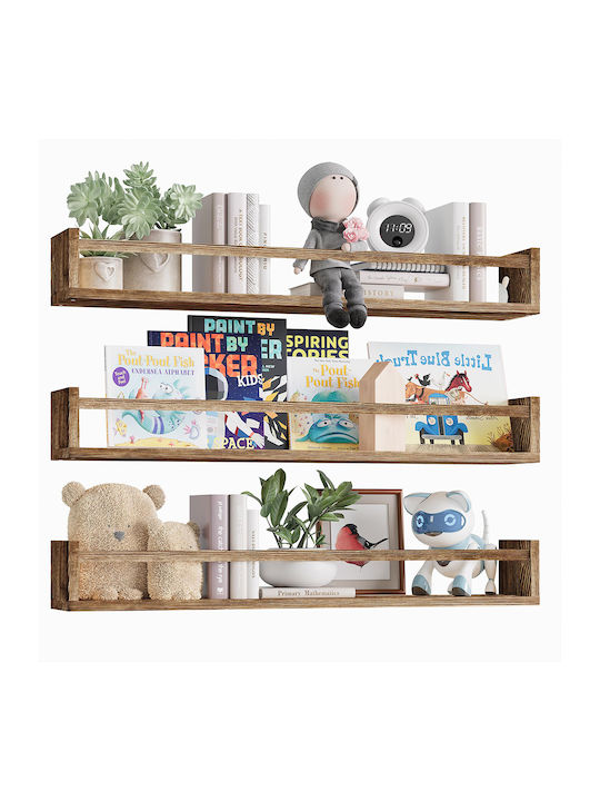 Wall Shelves Oak (3 Pieces) 60x11.5x10cm