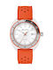 Bulova Ανδρικό Ρολόι 41mm Μπαταρίας με Πορτοκαλί Καουτσούκ Λουράκι