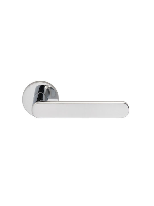 Ilavio Lever Front Door with Rosette Pair Chrome