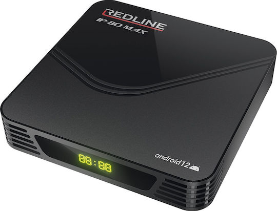 Redline TV Box IP-80 Max REDLINE.IP80 4K UHD with WiFi 4GB RAM and 32GB Storage Space with Operating System Android 10.0
