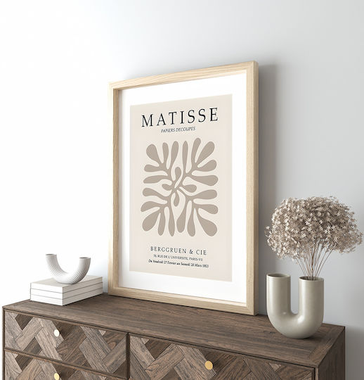 Poster Matisse Papiers Découpés Art055 21cm X 30cm Λευκό Κάδρο Pvc 18x24