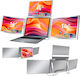 Quad-screen Expandable Portable Laptop 3 X 14" Full Hd 1200p Screens 100% Srgb Foldable Rotatable 360° Compatible 13"-17.3" Laptops Windows Macos Complete Workstation Multitasking