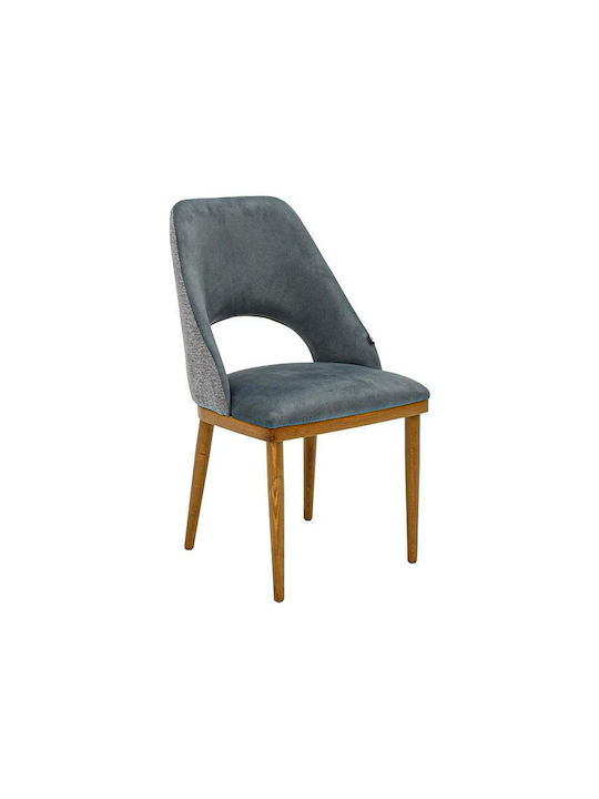 Castel Dining Room Fabric Chair Denim 50x56x93cm 2pcs