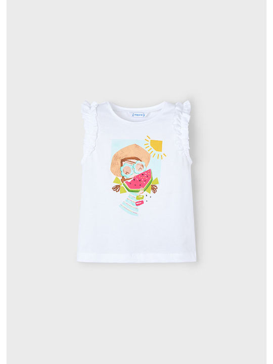 Bluză pentru copii Fără mâneci Alb-apă Summer Girl