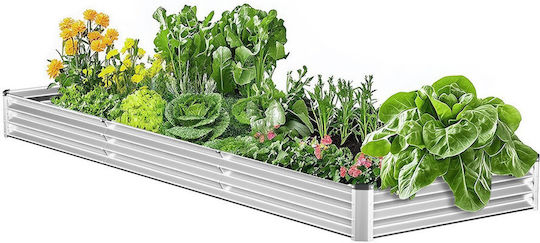 Vevor Кутия за саксии Метал Silver 365.76x121.92x30.48см.