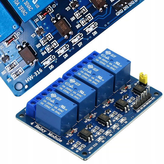 Μονάδα Ρελέ Rosfix 4 Καναλιών 24v Arduino