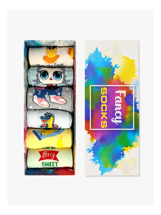 Gift Box Κάλτσες Βαμβακερές Σχέδια Mixed 6 Ζευγάρια Gift Box Κάλτσες Βαμβακερές Σχέδια Mixed 6 Ζευγάρια