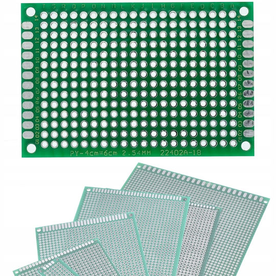 Rosfix Πλακέτα Πρωτοτύπου Διπλής Όψης 40 X 60 Mm Πράσινο