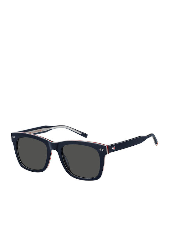 Tommy Hilfiger Men's Sunglasses with Navy Blue Plastic Frame and Gray Lens TH2184/S PJP/IR