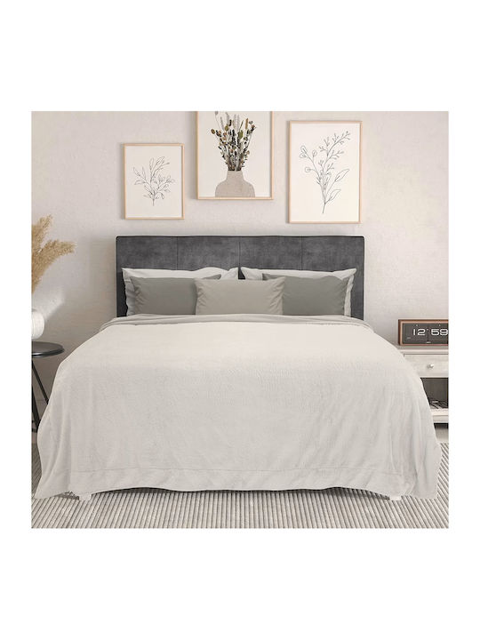 Lino Home Hare Pelzige Decke Doppel 200x220cm Ecru