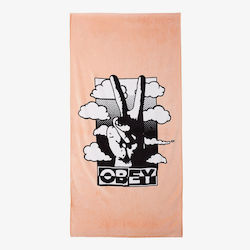 Obey Strandtuch Baumwolle Orange Obey Strandtuch Baumwolle Orange