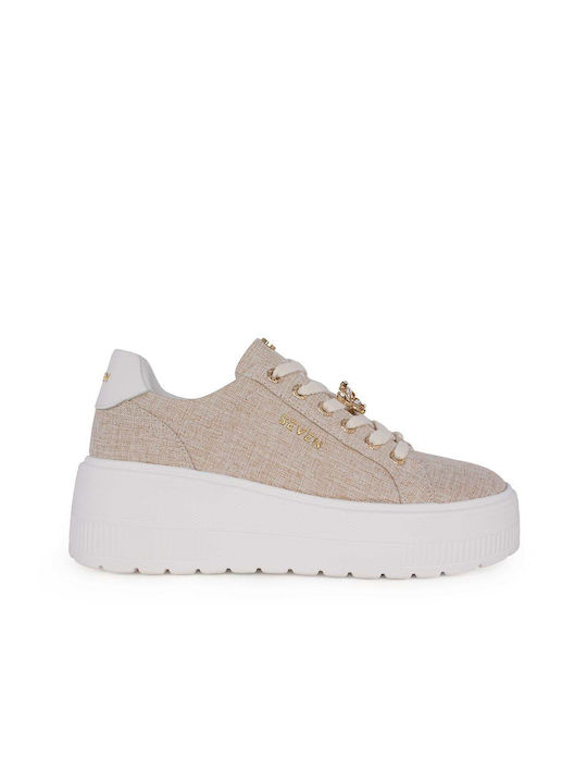 Seven Sneakers Beige Canvas