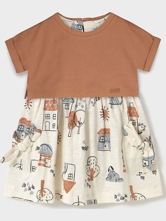 Mayoral Kinderkleid Ärmellos Beige Caramel