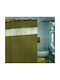 Shower Curtain Fabric with Hooks 180x180cm Khaki