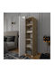 Единична врата Гардероб Clive Light Walnut - White 40x45x183см