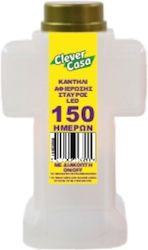 Clever Casa Kleine Weiße LED-Kreuz 150-Tage-Dauer Ein/Aus-Schalter