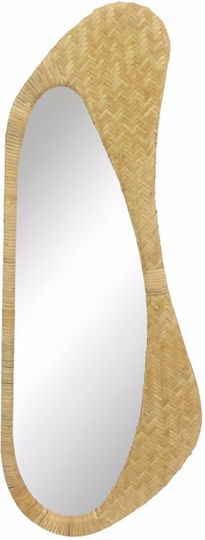 Liberta Kamira Wandspiegel mit Beige Rattan Rahmen 107x40cm 1Stück