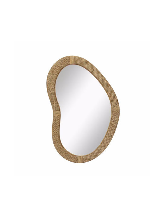 Liberta Kamira Oglindă de Perete cu Bej Ramă din Rattan 89.5x59.5cm 1buc