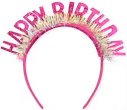 Happy Birthday Headband Fuchsia