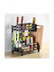 Metallic Tabletop Spice Rack Organizer Black