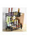 Metallic Tabletop Spice Rack Organizer Black
