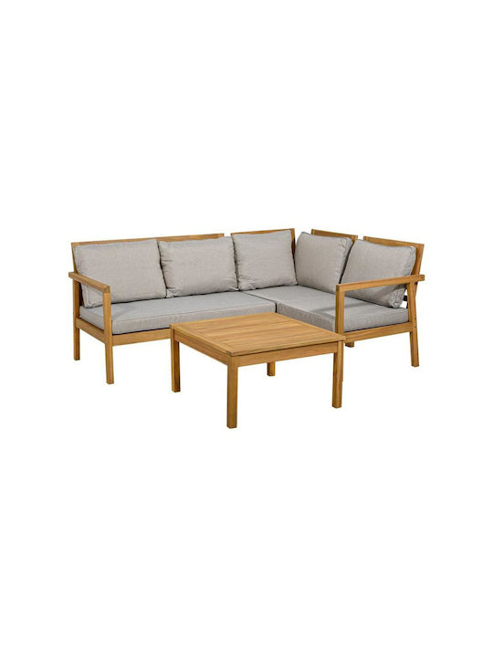Set Cameră De Zi Exterior Fl130 4 Piese Culoare Nuc Cu Perne