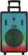 Rancore Karaoke Speaker with Wireless Microphones and Lighting Effects Black