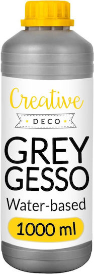 Creative Deco Acrylic Primer Gesso Grey 1l Professional Painting Preparation Excellent Base