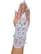 Bridal Short Gloves Soft Lace Crystals Sequins White Maira Dimensions 18cm