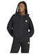 Future Icons Damen Sweatshirtjacke Kapuzen Schwarz