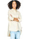 Langärmelig Damen Hemd Beige