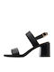 Ezoria Sling Leather Sandals Black
