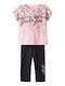 Kinder-Set mit Leggings Sommer 2Stück Pink