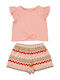 Kids' Set with Shorts Summer 2pcs Salmon