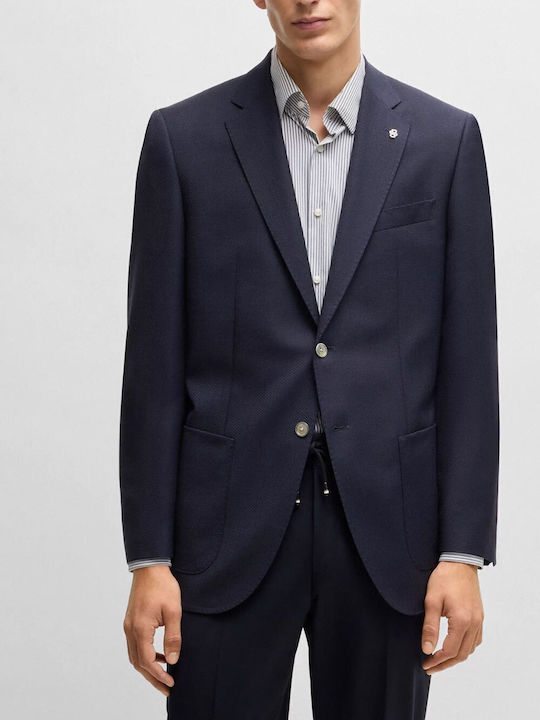 Men's Winter Suit Jacket Regular Fit Blue