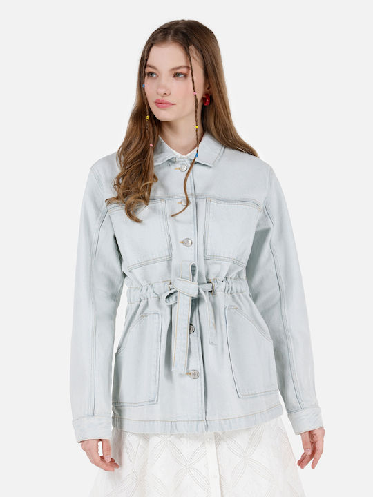 Kurz Damen Jeansjacke Blue