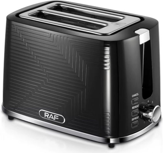 Raf R2102 Φρυγανιέρα 2 Θέσεων 900W Μαύρη