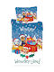 Paw Patrol Set Kinderbettbezug Einzel mit Kissenbezug Baumwolle Blau 140x200cm