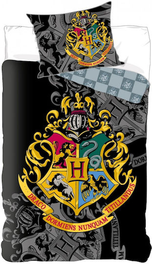 Harry Potter Σετ Παιδική Παπλωματοθήκη Μονή Μαύρη