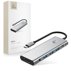 Tech-Protect HB04 USB-C Docking Station με HDMI 4K PD Ethernet Tech-Protect HB04 USB-C Docking Station με HDMI 4K PD Ethernet