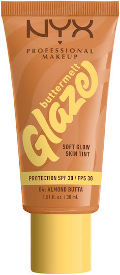 NYX Professional Makeup Buttermelt Glaze Soft Glow Skin Tint Flüssig 04 Almond Butta 30ml