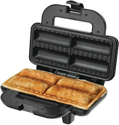 Aparat electric pentru 4 rulouri de cârnați sau plăcinte umplute simultan Raf R529 800 W Negru Aparat electric pentru 4 rulouri de cârnați sau plăcinte umplute simultan Raf R529 800 W Negru