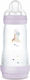 Mam Plastic Baby Bottle Anti-colic with Silicone Teat for 4+ Months Pink 320ml