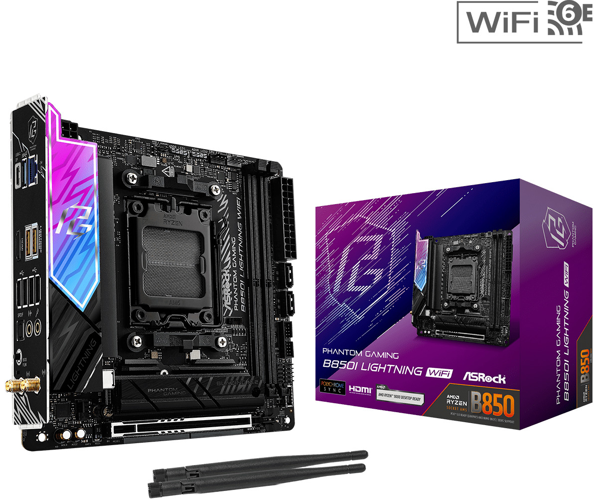 ASRock B850I Lightning WiFi Motherboard Mini ITX με AMD AM5 Socket