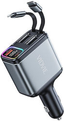 Vidvie Φορτιστής Αυτοκινήτου με Θύρες 1xUSB-A 1xType-C και Καλώδιο Type-C / Lightning Vidvie Φορτιστής Αυτοκινήτου με Θύρες 1xUSB-A 1xType-C και Καλώδιο Type-C / Lightning