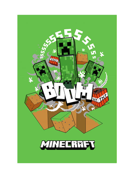 Minecraft Κουβέρτα Fleece Πολύχρωμη 100x150εκ.