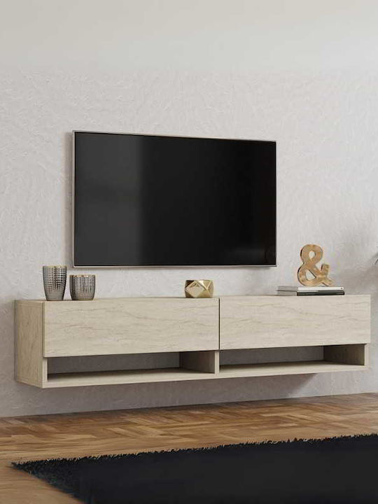 Έπιπλο Τηλεόρασης Arges Travertine Μ140xΠ29.6xΥ30cm