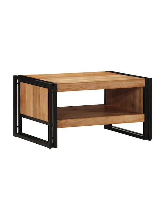 Rectangular Side Coffee Table Made of Solid Woo...